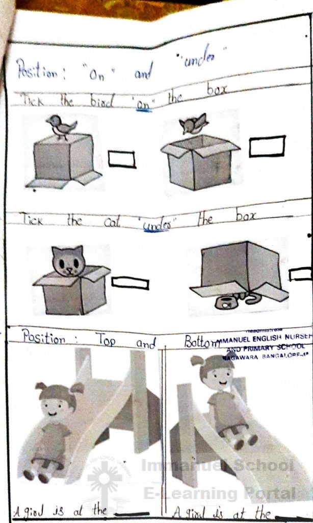 1stdmaths chapter1 spatial understanding activity1 immanuel primary